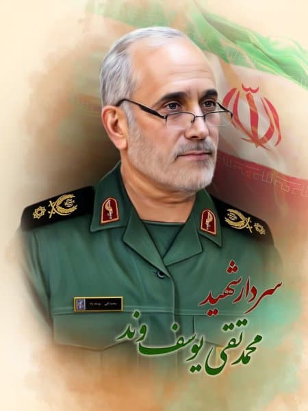 پوستر شهید سرتیپ دوم پاسدار حاج محمدتقی یوسف‌وند